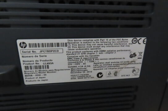 Printer HP COLOR LASERJET CP 4525 (FRAGT IKKE MULIG)