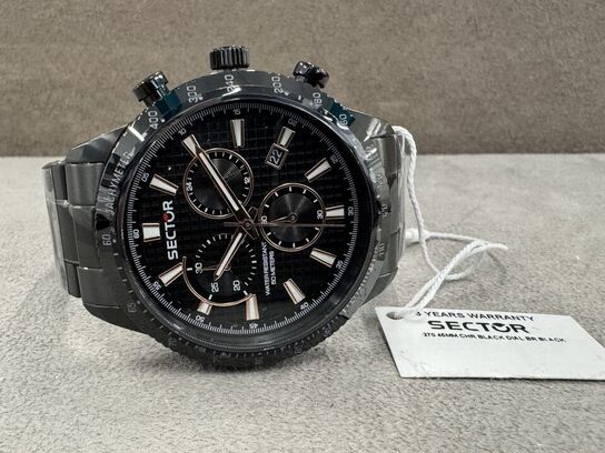 Armbåndsur SECTOR 270 45 MM CHR BLACK DIAL BR BLACK