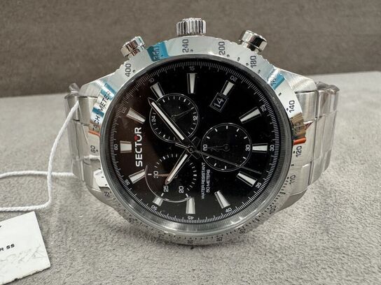 Armbåndsur SECTOR 270 45 MM CHR BLACK DIAL BR SS
