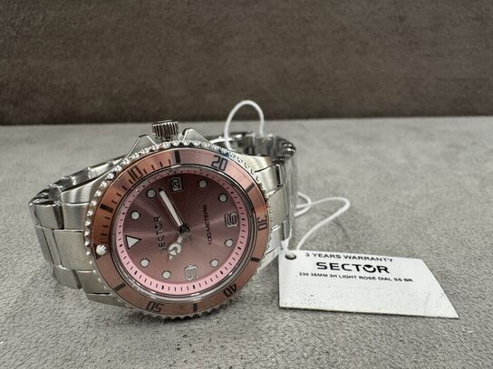 Armbåndsur SECTOR 230 36 MM 3H LIGHT ROSE DIAL SS BR