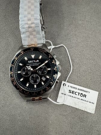 Armbåndsur SECTOR 230 43 MM CHR BLACK DIAL BRACELET SS+RG