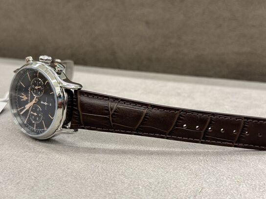 Armbåndsur  MASERATI EPOCA 42 MM CHR BLUE DIAL BROWN ST
