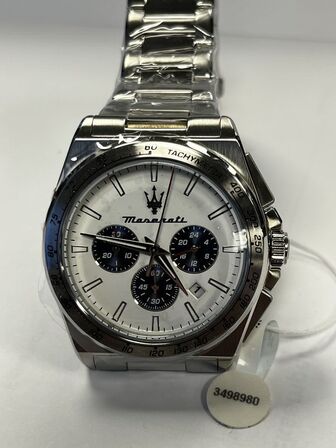 Armbåndsur  MASERATI VELOCITA 43 MM CHRO WHITE DIAL SS BR