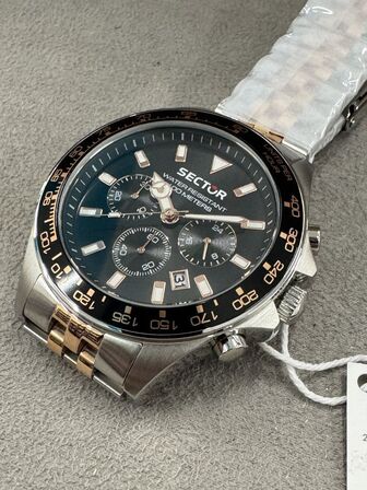 Armbåndsur SECTOR 230 43 MM CHR BLACK DIAL BRACELET SS+RG