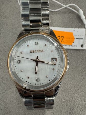 Armbåndsur SECTOR 230 32 MM 3H RG BEZEL WHIT MOP DIAL BR SS