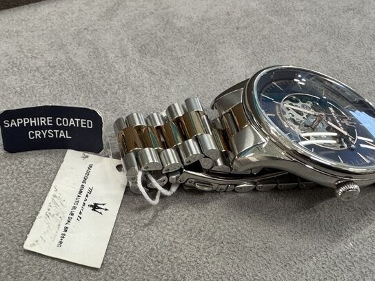 Armbåndsur  MASERATI TRADIZIONE 45 MM AUTO BLUE DIAL BR SS+RG