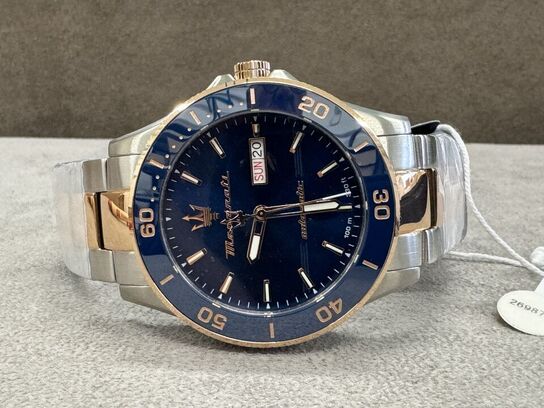 Armbåndsur  MASERATI COMPETIZIONE 43 MM AUTO BLUE DIA BR SS+RG