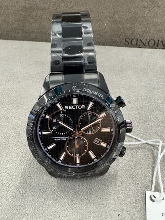 Armbåndsur SECTOR 270 45 MM CHR BLACK DIAL BR BLACK