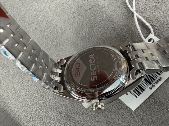 Armbåndsur SECTOR 240 32 MM 3H BLACK DIAL SS BR