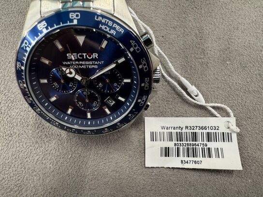 Armbåndsur SECTOR 230 43 MM CHR BLUE DIAL BRACELET SS