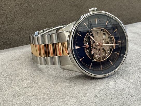 Armbåndsur  MASERATI TRADIZIONE 45 MM AUTO BLUE DIAL BR SS+RG