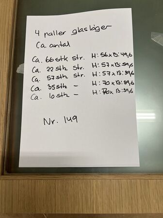 4 paller diverse blandede glaslåger