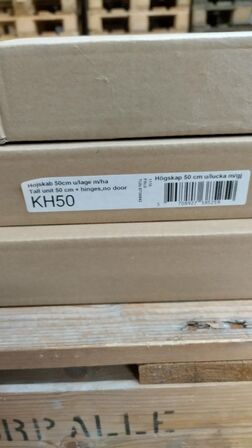 3 stk. skabe uden låge
