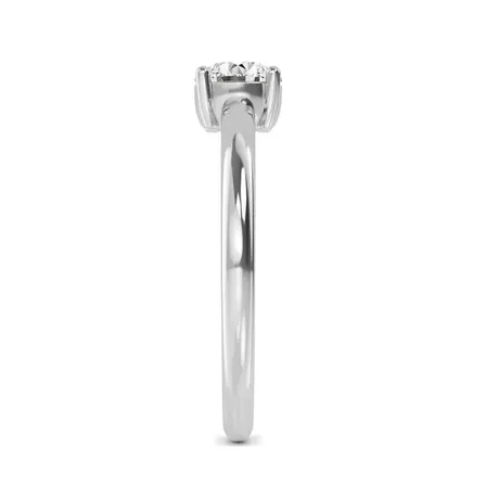 Solitaire hvidguld ring