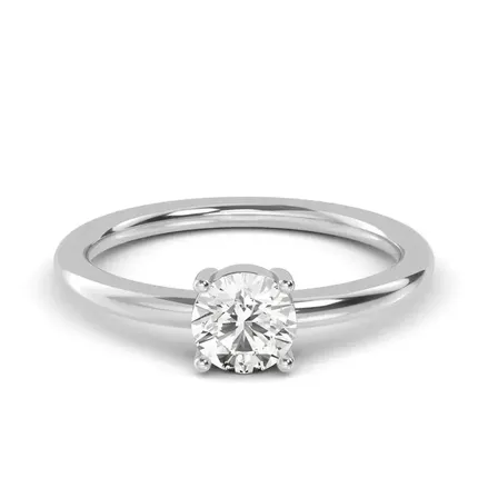 Solitaire hvidguld ring