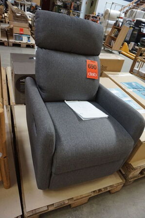 Mikkeli lænestol med drej/vip- mørkegrå 