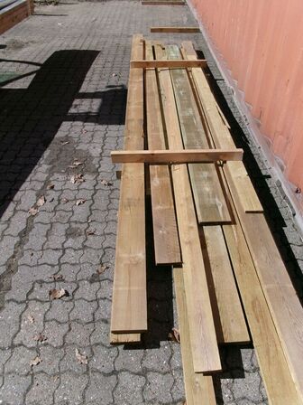 Anslået 46 m trykimprægneret træ