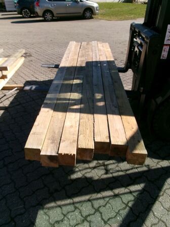 7 stk. tømmer 100x100 mm