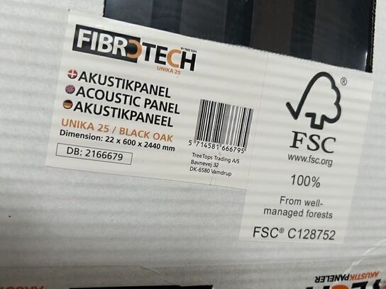 Akustikpanel 20stk BLACK OAK UNIKA 244cm