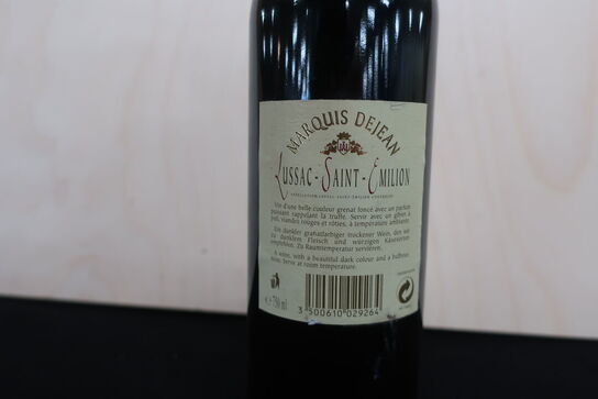 1 fl. Rødvin MARQUIS DEJEAN Lussac Sant Emilion 2001