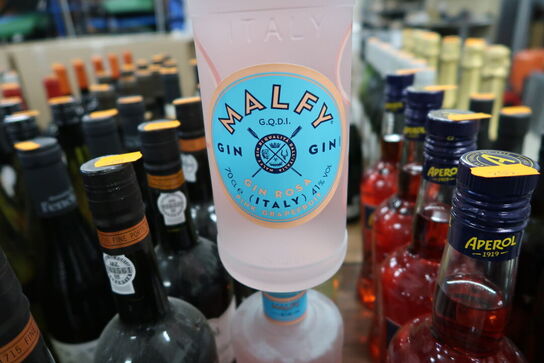 3 fl. Gin MALFY GIN ROSA / TANQUERAY ALCOHOL FREE