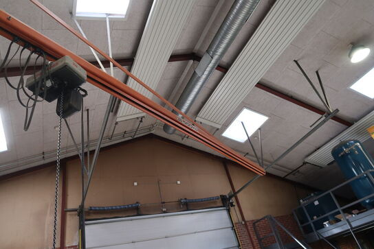 Søjlesvingkran med el-kædetalje 500 Kg