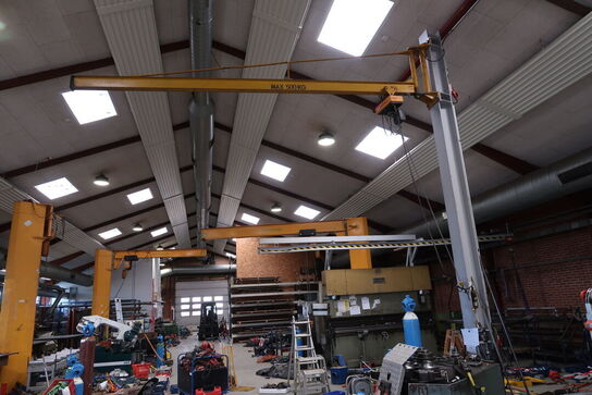 Søjlesvingkran med el-kædetalje 500 Kg