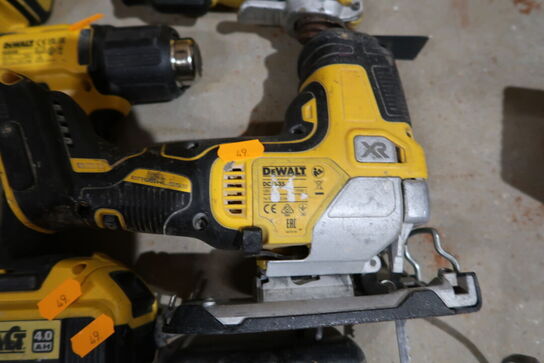 3 stk. akku håndværktøj DEWALT DCS335, DCE530, DCS355 med 2 stk. batterier og lader