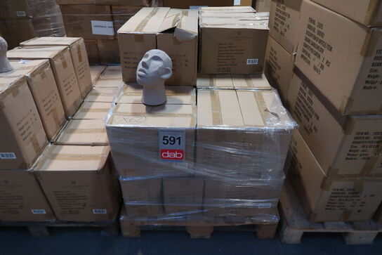 62 stk. Figur Hoved Talvik Cement Gråbrun H23