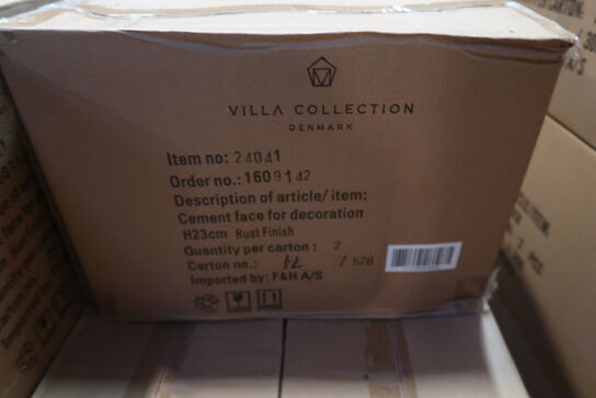 62 stk. Figur Hoved Talvik Cement Gråbrun H23