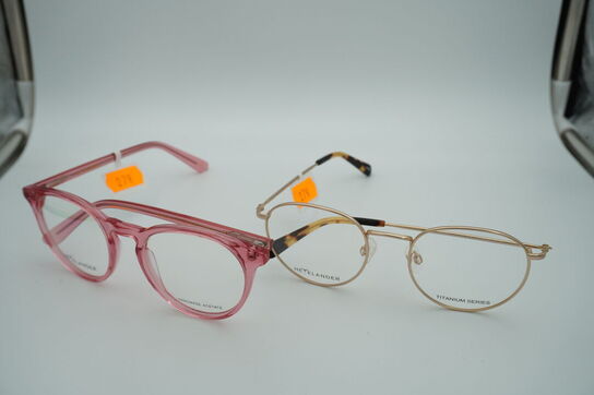 2 brillestel HEYELANDER: 1 titanium og 1 acetate 