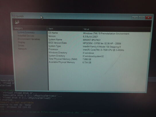 Skærm 22" m. tastatur HP L2208w (PC medfølger ikke)