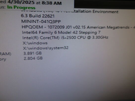 HP 22" skærm m. tastatur L2208w (PC medfølger ikke)