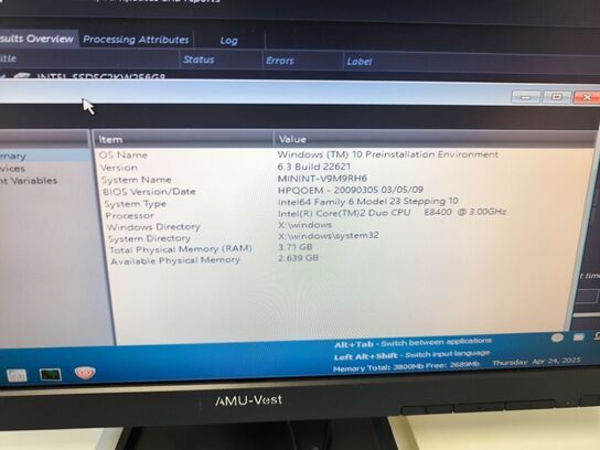 Skærm 22" m. tastatur HP L2206w (PC medfølger ikke)