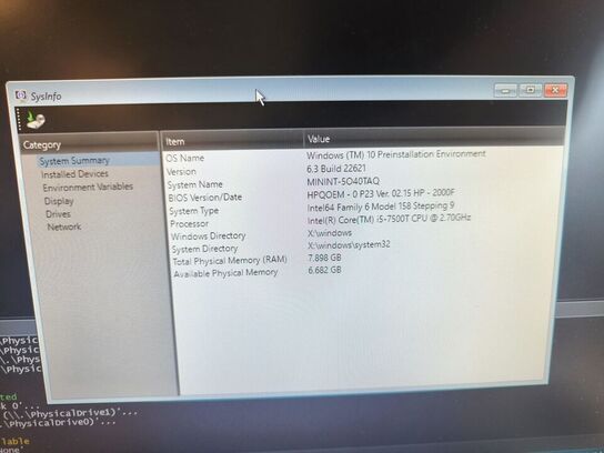 Skærm 22" m. tastatur HP L2206w (PC medfølger ikke)