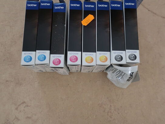 8 stk. BROTHER blækpatroner LC1240 C/M/Y/K (2 stk. af hver)