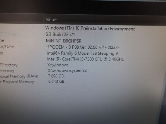 Skærm 22" m. tastatur HP L2206w (PC medfølger ikke)