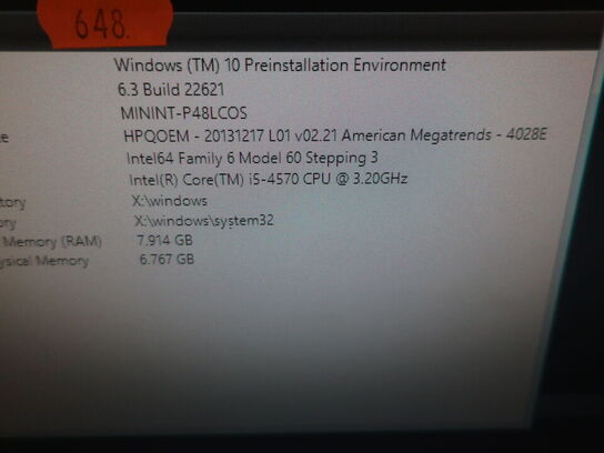 HP 22" skærm m. tastatur L2208w (PC medfølger ikke)