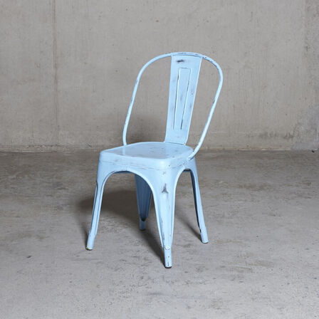 4 stk. Nye Jernstole i light blue