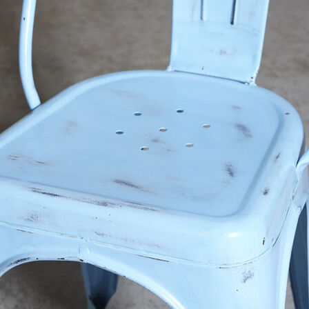 4 stk. Nye Jernstole i light blue