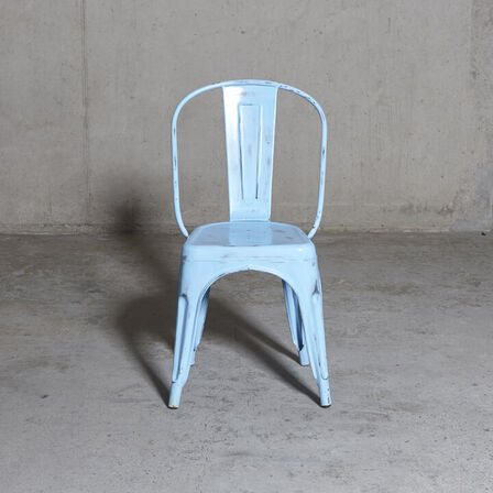 4 stk. Nye Jernstole i light blue