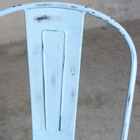 4 stk. Nye Jernstole i light blue