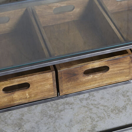 Nyt SOFABORD GLAS-JERN