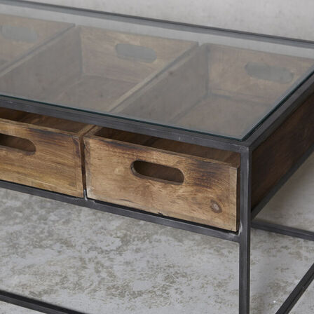 Nyt SOFABORD GLAS-JERN