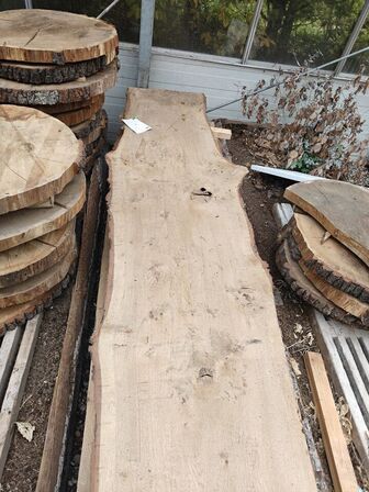 1 stk. Egetræsplanke str. 356 x 56 x 4,3