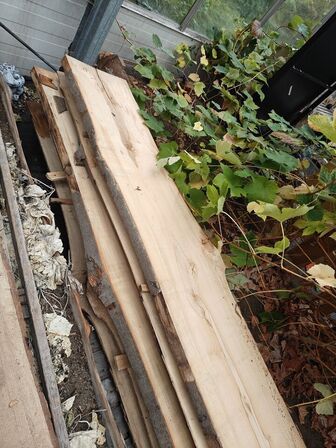 6 stk. Bøgetræsplanker str. 300 x 45 x 4,5