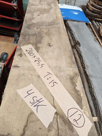 4 stk. Ege sveller str. 260 x 25 x 15