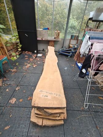 6 stk. Bøgetræsplanker str. 280 x 45 / 36 x 5,2