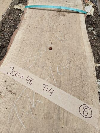1 stk. Egetræsplanke str. 300 x 48 x 4