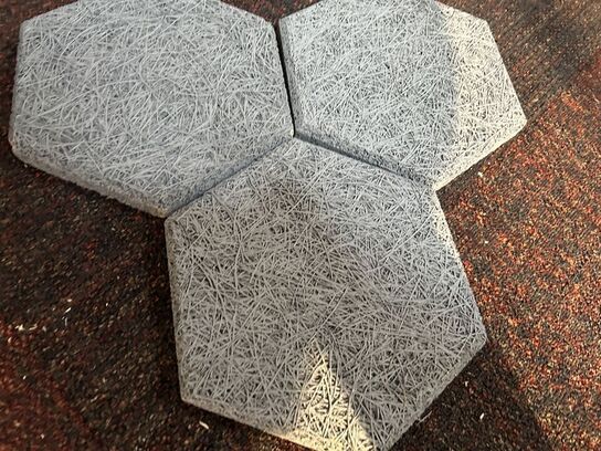 Fibrotech Hexagon Træbeton GRÅ 36stk